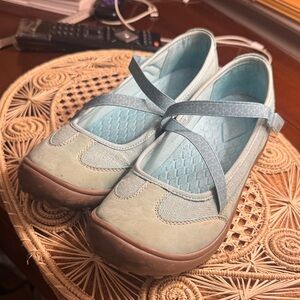 Women's Casual Mary Jane Comfort Shoes in Light Blue